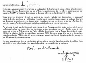 Lettre de la présidente Marie-Christine CAVECCHI